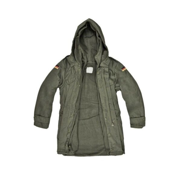 Vintage 1983 German Heavy Canvas Fur Lined Field Parka Army Military Coat - Picture 16 of 16